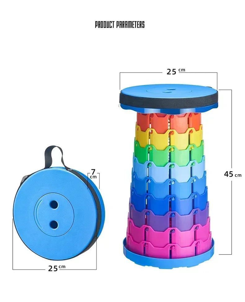 Portable Folding Telescopic Camping Stool | Lightweight Fishing & Beach Chair 🏖️🔥 | Compact Outdoor Seat
