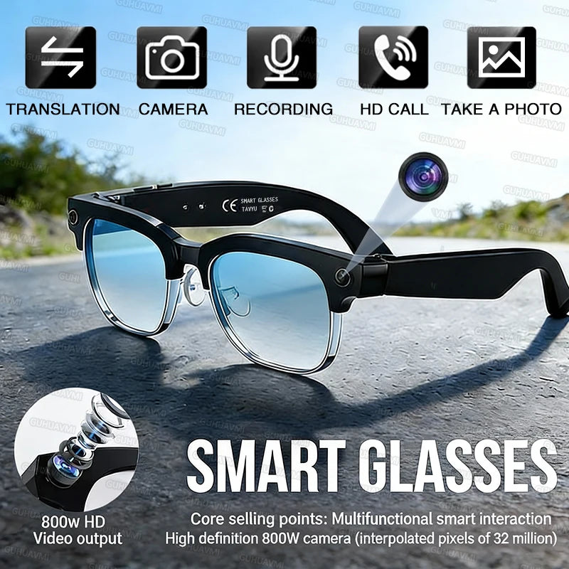Smart AI Camera Glasses – Record, Translate & Stay Connected