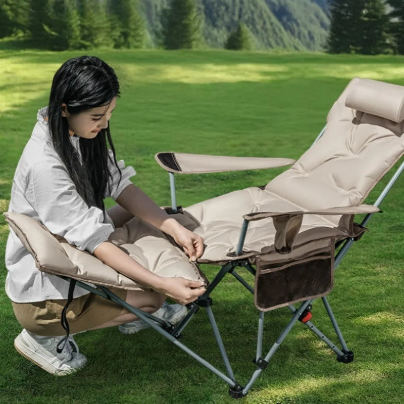 Folding Camping Recliner Chair | Adjustable Outdoor Beach & Fishing Chair 🏖️🔥 | Ultra Comfort Portable Seat