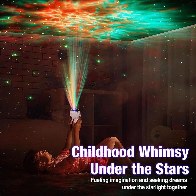 “Astronaut Galaxy Projector – Starry Night Light for Relaxing Rooms”