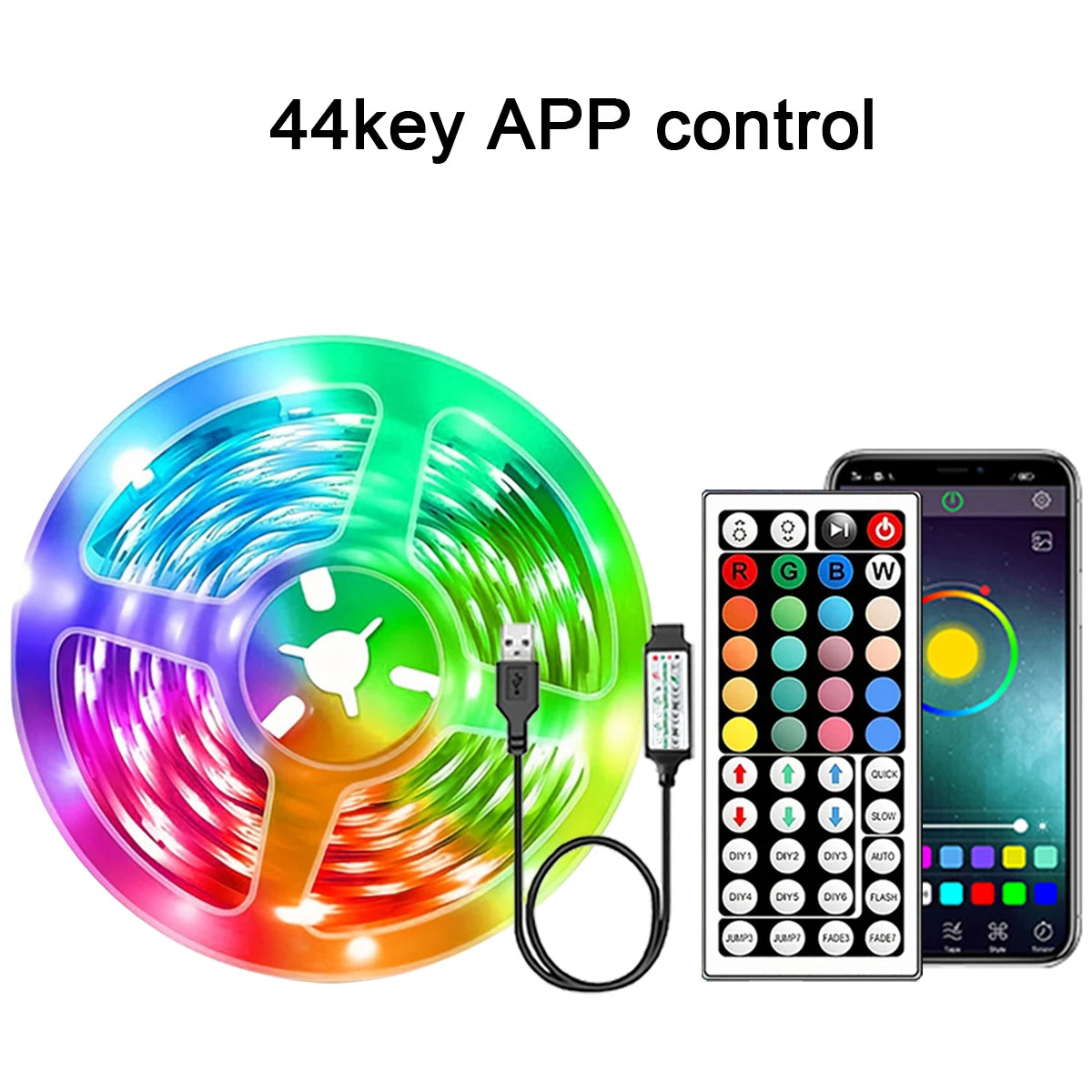 Smart RGB LED Strip Lights – App Controlled Room Glow Setup