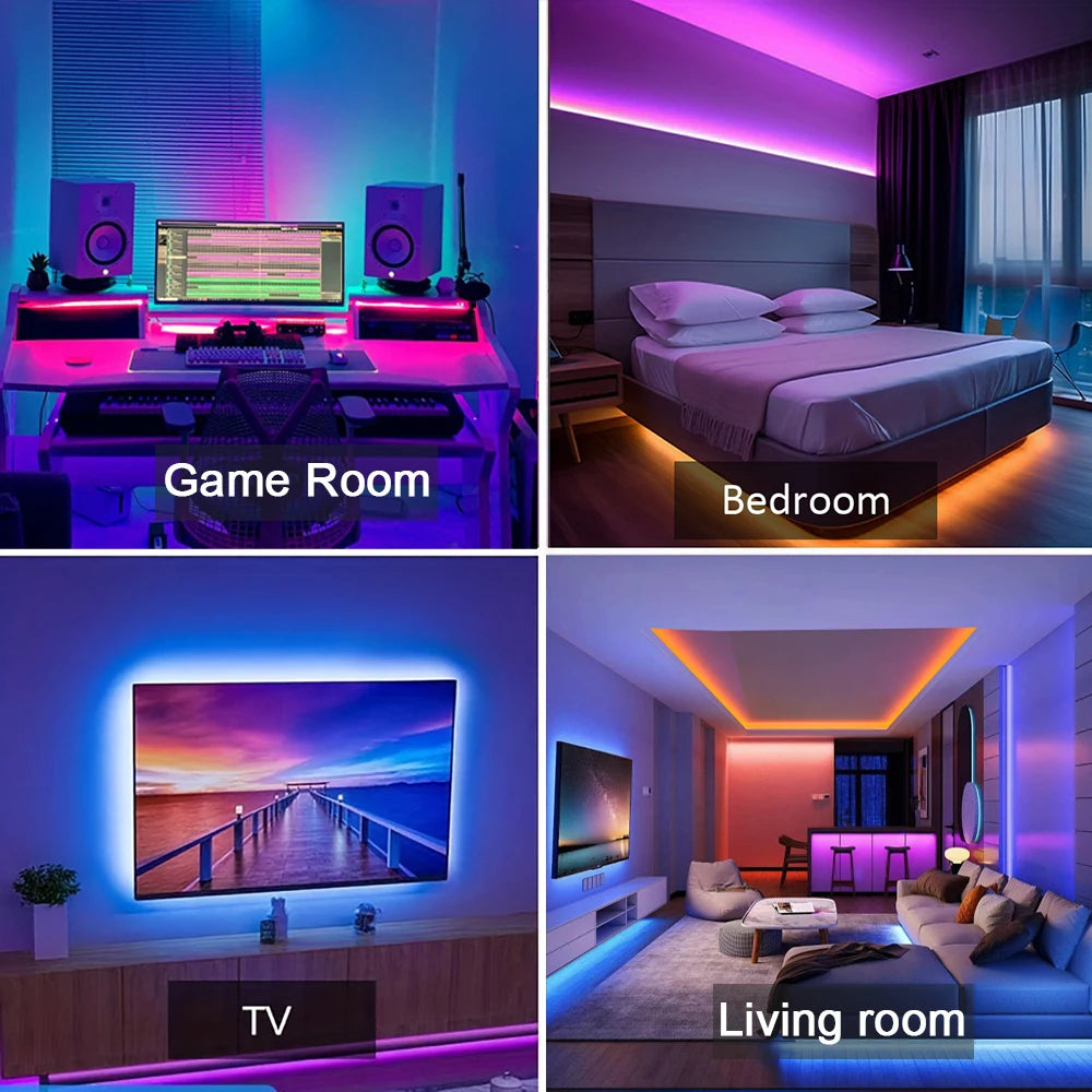 Smart RGB LED Strip Lights – App Controlled Room Glow Setup
