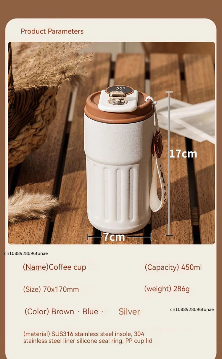 Vaso Térmico Inteligente con Pantalla de Temperatura