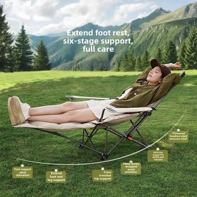 Folding Camping Recliner Chair | Adjustable Outdoor Beach & Fishing Chair 🏖️🔥 | Ultra Comfort Portable Seat