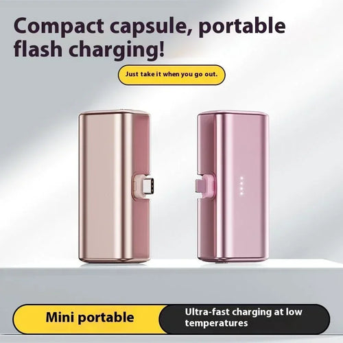 Mini Portable 5000mAh Fast Charging Power Bank – USB-C Compact Battery Pack
