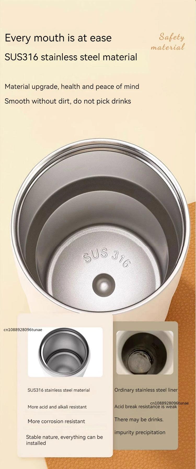 Vaso Térmico Inteligente con Pantalla de Temperatura