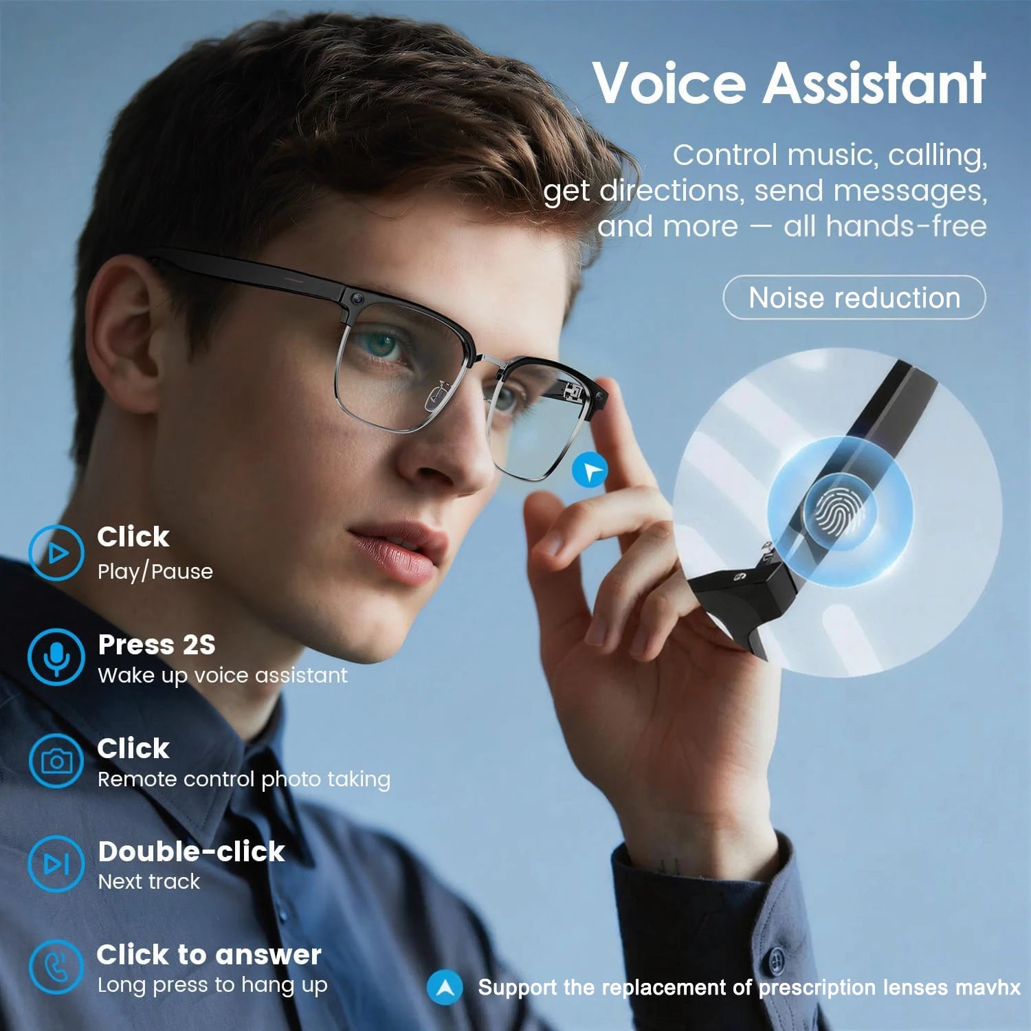 Smart AI Camera Glasses – Record, Translate & Stay Connected