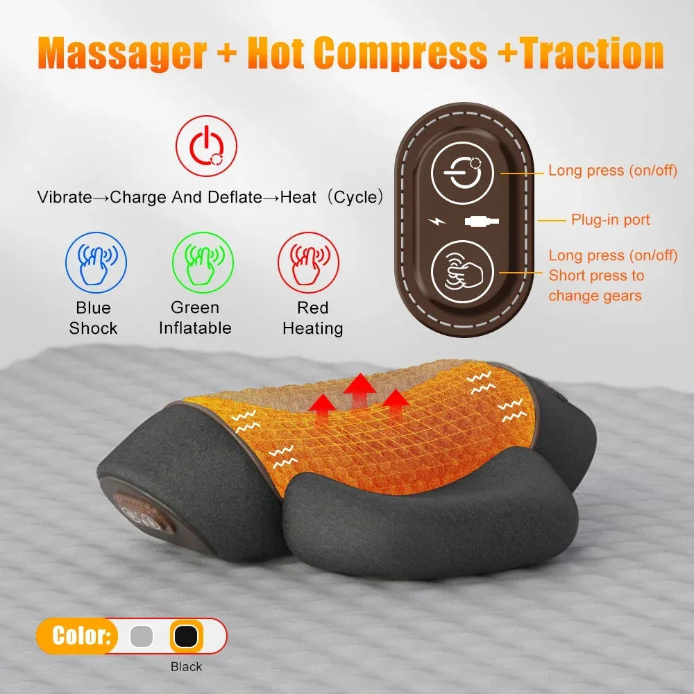 Almohada Inteligente Para Cuello – Relajación y Calor Terapéutico 🔥
