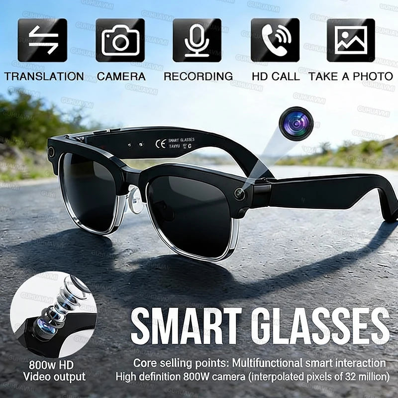 Smart AI Camera Glasses – Record, Translate & Stay Connected