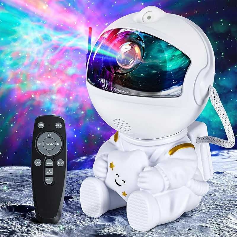 “Astronaut Galaxy Projector – Starry Night Light for Relaxing Rooms”