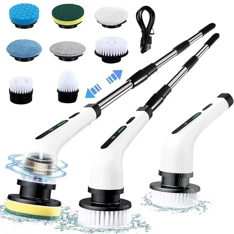 Cepillo Eléctrico de Limpieza 9 en 1 – Limpieza Profunda para Baño y Cocina 🧼⚡