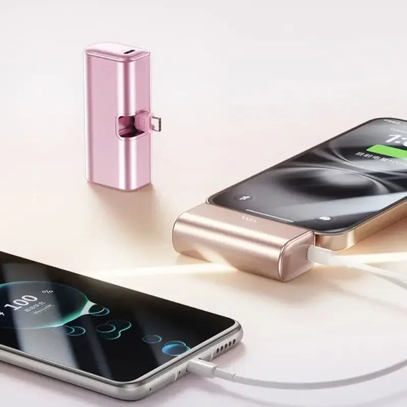 Mini Portable 5000mAh Fast Charging Power Bank – USB-C Compact Battery Pack