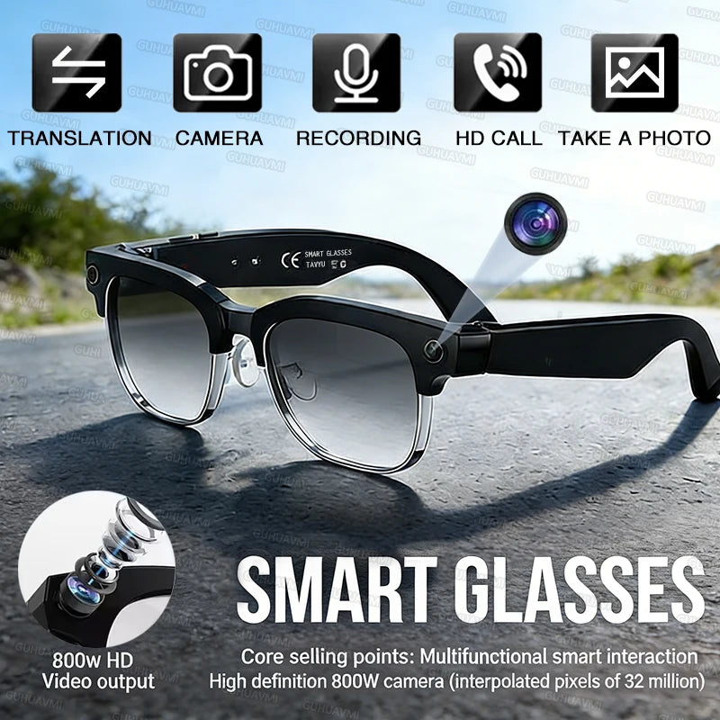 Smart AI Camera Glasses – Record, Translate & Stay Connected