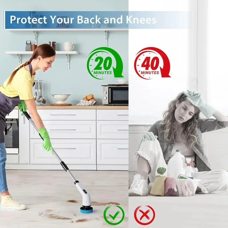 Cepillo Eléctrico de Limpieza 9 en 1 – Limpieza Profunda para Baño y Cocina 🧼⚡