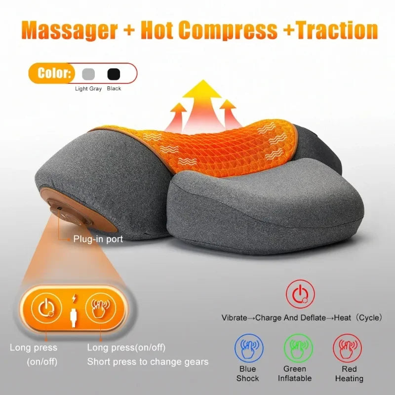 Almohada Inteligente Para Cuello – Relajación y Calor Terapéutico 🔥
