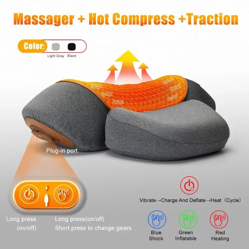 Almohada Inteligente Para Cuello – Relajación y Calor Terapéutico 🔥
